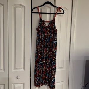 Multicolored halter dress